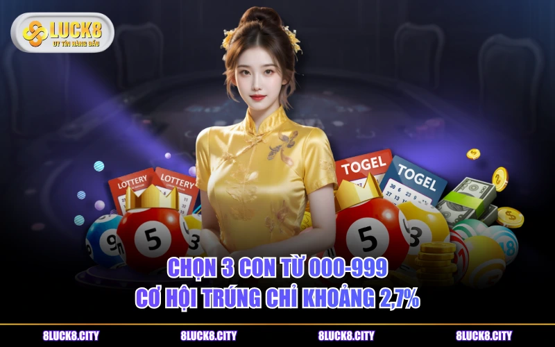 Bao Lô Là Gì? 4 Phiên Bản Phổ Biến Và Tỷ Lệ Thắng Thực Tế 8 Chọn 3 con từ 000-999, cơ hội trúng chỉ khoảng 2,7%