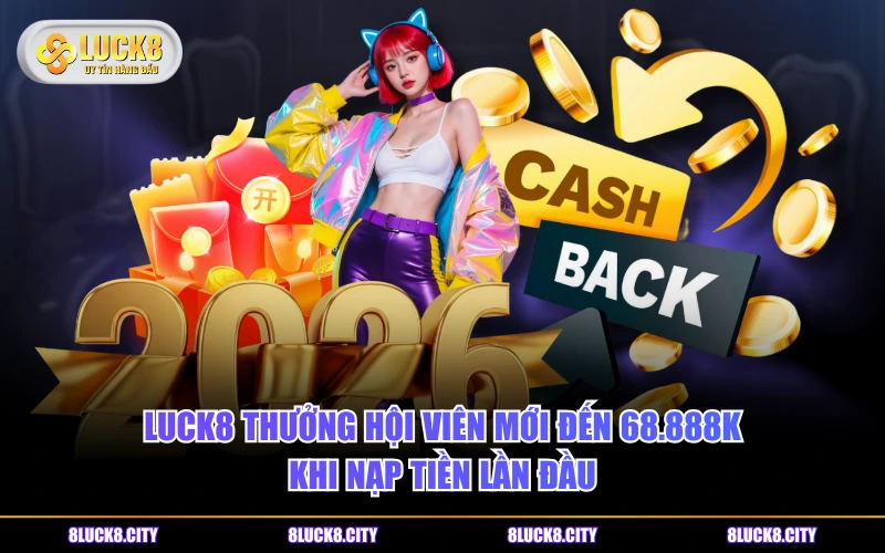 Khuyến Mãi 6 LUCK8 thưởng hội viên mới đến 68.888K khi nạp tiền lần đầu